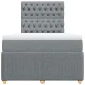 cadre de lit et matelas gris clair 120x190 cm tissu