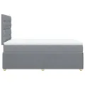 cadre de lit et matelas gris clair 120x190 cm tissu