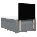 cadre de lit et matelas gris clair 120x190 cm tissu