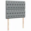 cadre de lit et matelas gris clair 120x190 cm tissu