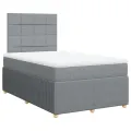 cadre de lit et matelas gris clair 120x190 cm tissu