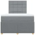 cadre de lit et matelas gris clair 120x190 cm tissu