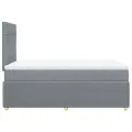 cadre de lit et matelas gris clair 120x190 cm tissu