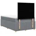 cadre de lit et matelas gris clair 120x190 cm tissu