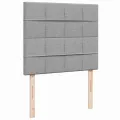 cadre de lit et matelas gris clair 120x190 cm tissu