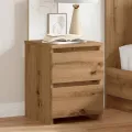 Tables de chevet 2 pcs chêne artisanal bois d'ingénierie