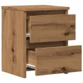 Tables de chevet 2 pcs chêne artisanal bois d'ingénierie