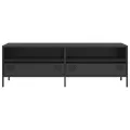 Meuble TV noir 135x39x43,5 cm acier laminé à froid