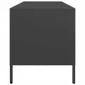 Meuble TV noir 135x39x43,5 cm acier laminé à froid