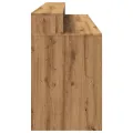 Bureau avec lumières LED chêne artisanal bois d'ingénierie
