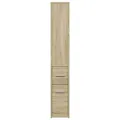 Armoire de salle de bain étroite avec roulettes chêne sonoma