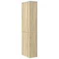Armoire de salle de bain étroite avec roulettes chêne sonoma