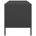 Meuble TV noir 101,5x39x43,5 cm acier laminé à froid