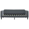 Lit de jour avec matelas gris foncé 90x200 cm velours