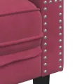 Fauteuil Chesterfield rouge bordeaux velours
