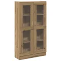 Buffet haut chêne artisanal 82,5x30,5x150 cm bois d'ingénierie