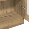 Buffet haut chêne artisanal 82,5x30,5x150 cm bois d'ingénierie
