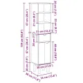 Armoire de salle de bain OTTA 35x30x159 cm bois massif de pin