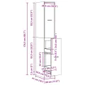 Armoire apothicaire sonoma gris 30x41x174,5cm bois d'ingénierie
