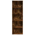 Bibliothèque chêne fumé 60x30x189 cm bois d'ingénierie