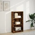 Bibliothèque chêne fumé 60x24x109 cm bois d'ingénierie