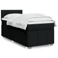 cadre de lit et matelas Noir 80x200 cm Tissu