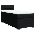 cadre de lit et matelas Noir 80x200 cm Tissu