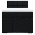 cadre de lit et matelas Noir 80x200 cm Tissu