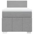 cadre de lit avec matelas gris clair 80x200 cm tissu