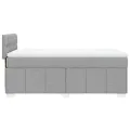 cadre de lit avec matelas gris clair 80x200 cm tissu