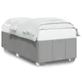 Cadre de lit sans matelas gris clair 80x200 cm tissu