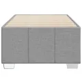 Cadre de lit sans matelas gris clair 80x200 cm tissu