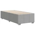 Cadre de lit sans matelas gris clair 80x200 cm tissu