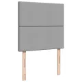 cadre de lit avec matelas gris clair 80x200 cm tissu