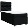 cadre de lit et matelas Noir 80x200 cm Tissu