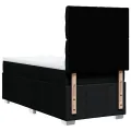 cadre de lit et matelas Noir 80x200 cm Tissu