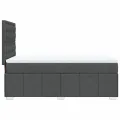 cadre de lit avec matelas Gris foncé 80x200 cm Tissu