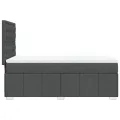 cadre de lit avec matelas Gris foncé 80x200 cm Tissu