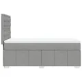 cadre de lit avec matelas Gris clair 90x200 cm Tissu