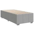cadre de lit avec matelas Gris clair 90x200 cm Tissu