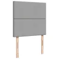 cadre de lit avec matelas Gris clair 90x200 cm Tissu