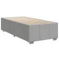cadre de lit avec matelas Gris clair 90x200 cm Tissu