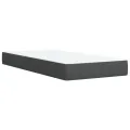 cadre de lit avec matelas Gris foncé 90x200 cm Tissu