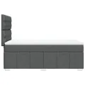 cadre de lit avec matelas Gris foncé 90x200 cm Tissu