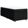 cadre de lit avec matelas Noir 90x200 cm Tissu