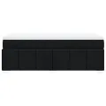 cadre de lit avec matelas Noir 90x200 cm Tissu