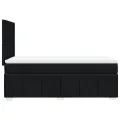 cadre de lit avec matelas Noir 90x200 cm Tissu