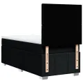 cadre de lit avec matelas Noir 90x200 cm Tissu