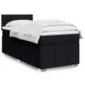 cadre de lit avec matelas Noir 90x200 cm Tissu