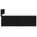cadre de lit avec matelas Noir 90x200 cm Tissu